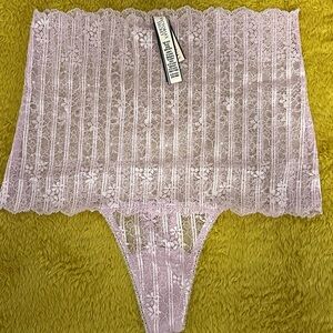 Victoria's Secret Lilac Lace High-Waist Thong